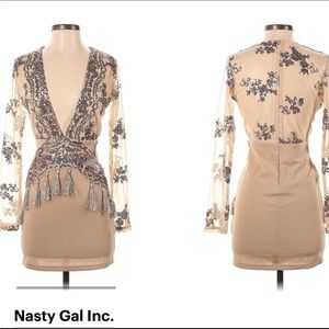 Gold Cocktail Dress Nasty Gal
